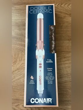 Conair 1" Barrel Classic Curls Curling Iron - Rose Gold/White